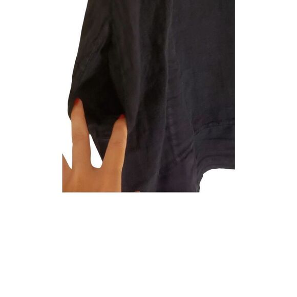 Francesca Bettini Black 100% Linen Tank Dress Women’s Size Small Sundress Italy - Picture 3 of 4